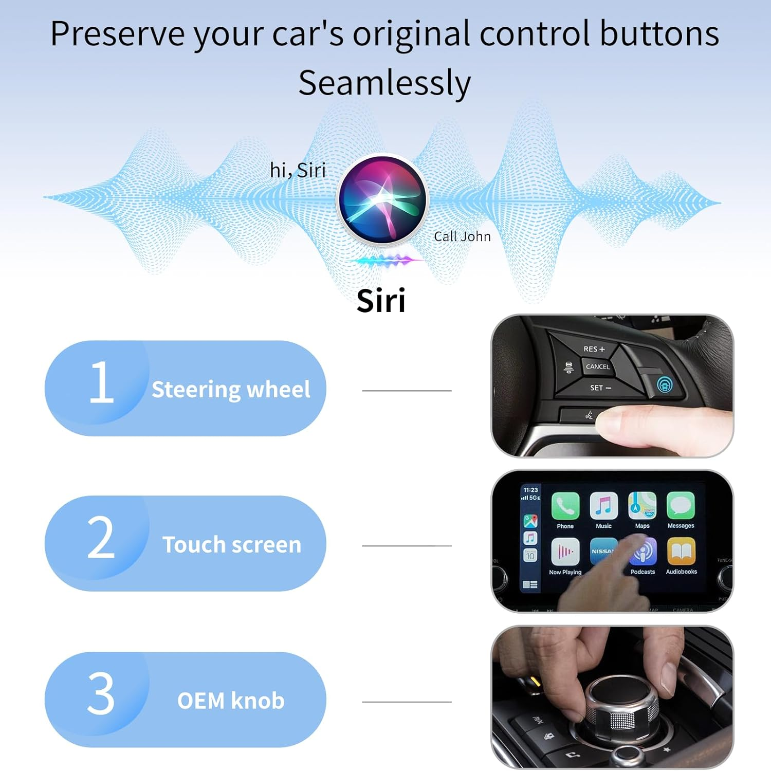 Kinsdan Wireless Carplay Adapter for Iphone Only, Convert Wired to Wireless Carplay, Plug & Play, No Latency, Fit for 2015+ Vehicles & Ios 10+ image number 6