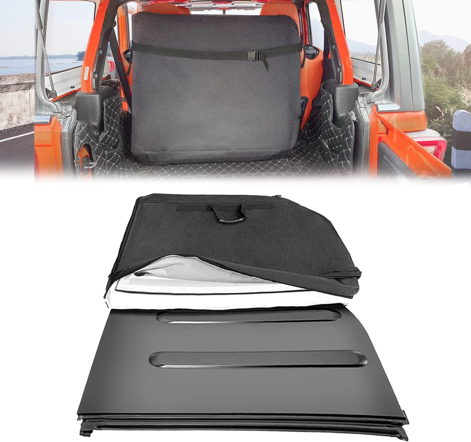 Mekar Freedom Panel Hard Top Storage Bag with Handle Compatible with 2007-2022 Jeep Wrangler JK JKU JL JLU Sports Sahara Freedom Rubicon Unlimited Gladiator 2-Door & 4-Door & 2020-2022 Gladiator JT image number 2