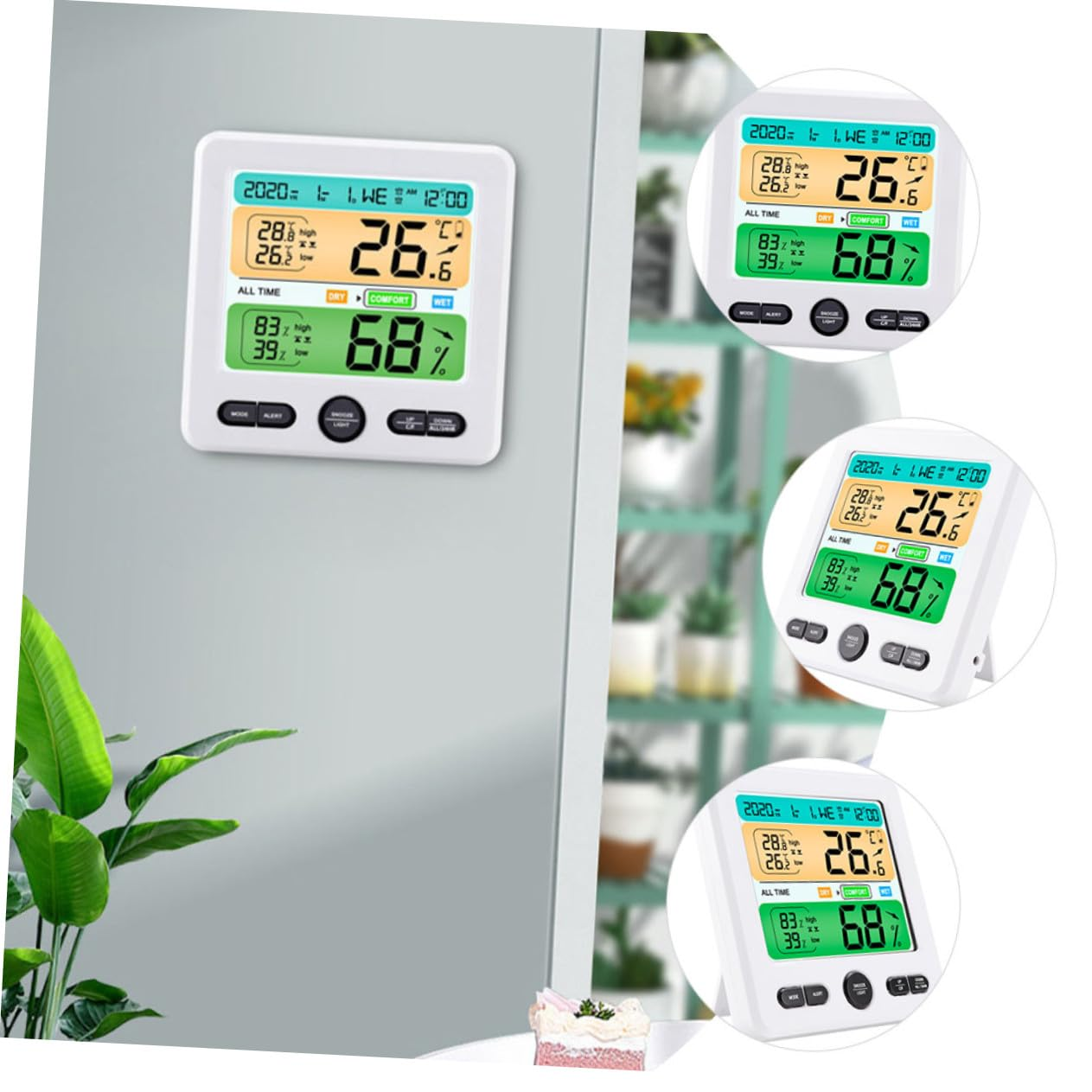 Kisangel Digital Indoor Hygrometer with Temperature Humidity Sensor Compact Household Temperature Monitor for Home Office Greenhouse Use Easy-Read Electronic Thermometer for Accurate image number 5