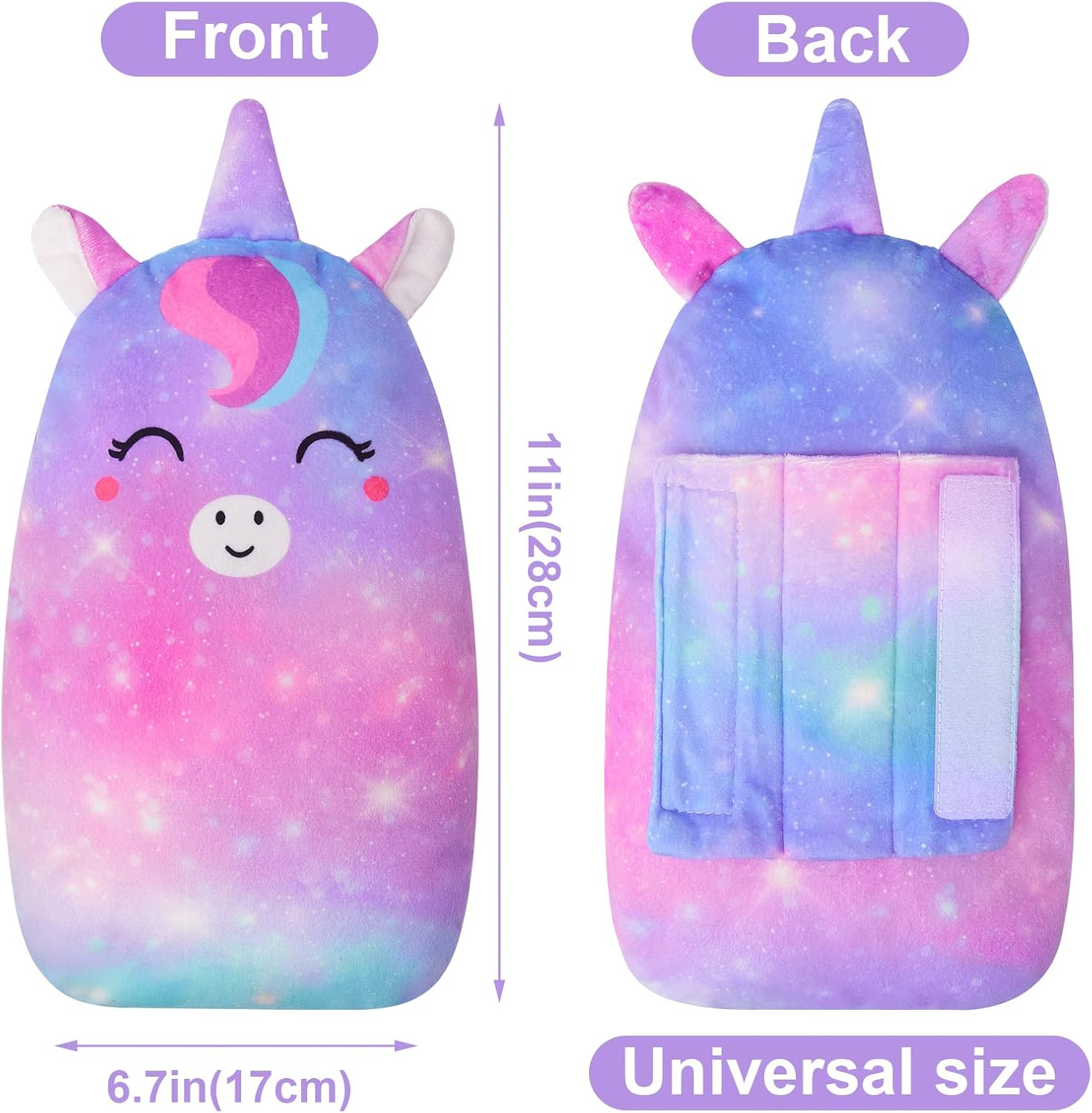 FIODAY Car Seat Belt Covers for Kids Unicorn Seat Belt Pillow Soft Seat Belt Cushion Adjust Seat Strap Pillow Head Neck Support for Children Boys Girls Travel, Purple