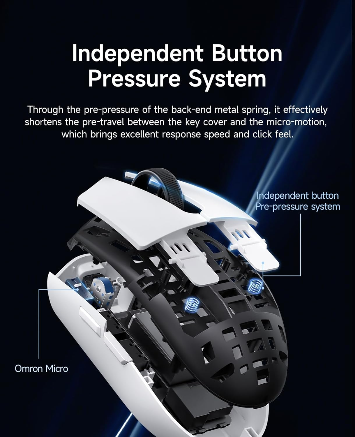 G3 Ultra Wireless Gaming Mouse，Dual 8K Polling Rate Focus Pixart PAW 3395 Optical Sensor - 26K DPI, 64G Ultra-Lightweight, Tri-Mode Connection, Black image number 5