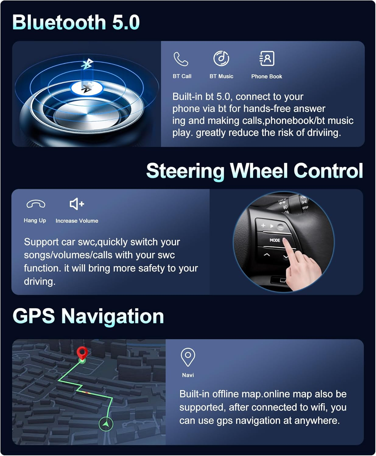 MISONDA 6GB+128GB Car Stereo GPS Navigation for Nissan Navara D40 2006-2012 Android 14 Carplay Android Auto DSP DAB Wifi SWC FM AM EQ USB AUX Support 360 Camera