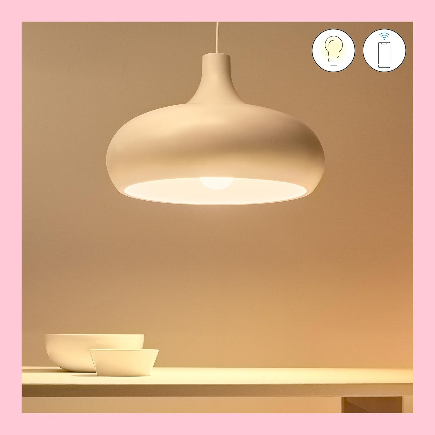 Wiz Smart E14 LED Lamp in a 3-Pack - 40W, with White Shades, Wlan/Bluetooth, Voice/App Control, Works with Google Home, Alexa and Homekit