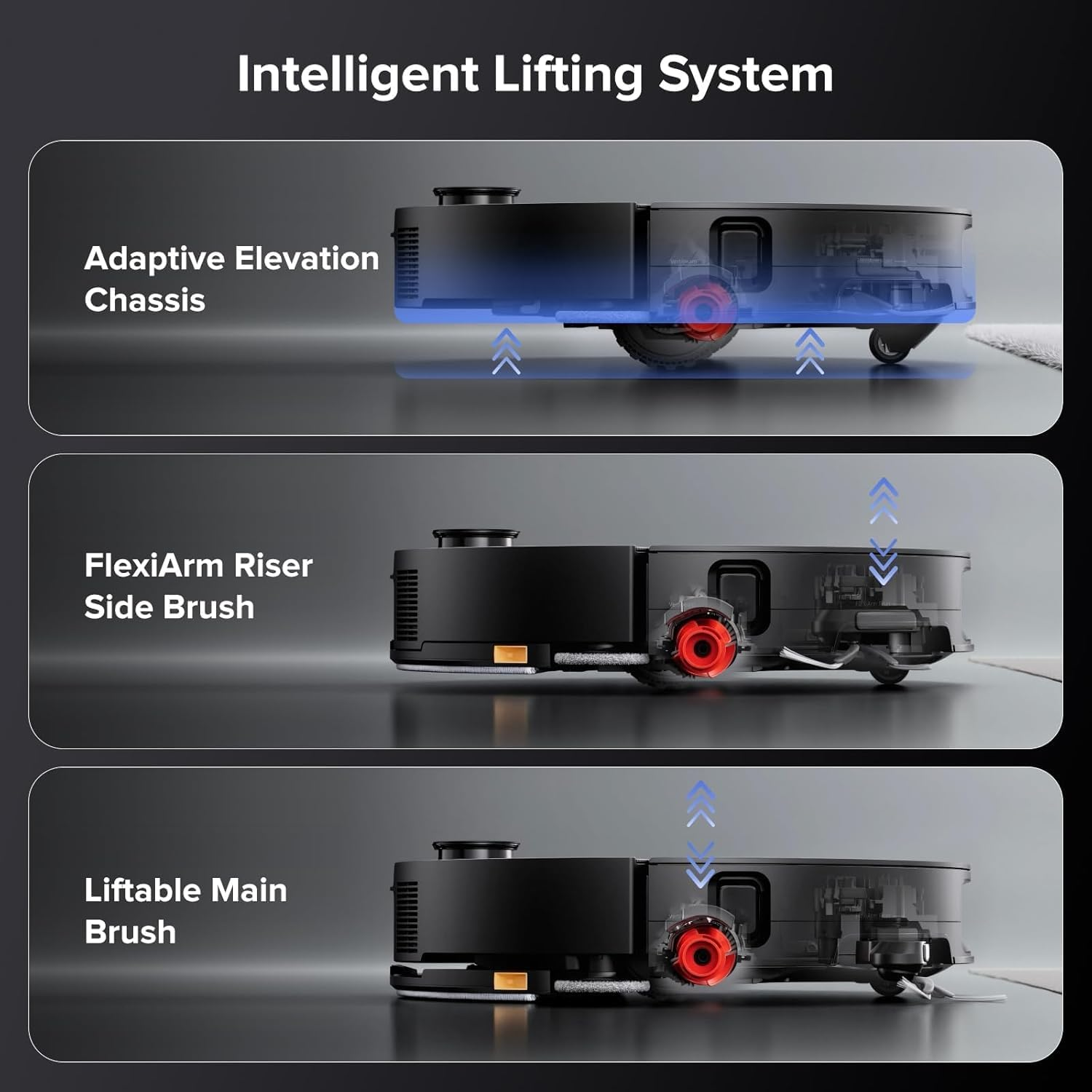 Roborock Saros 10 Robot Vacuum and Mop, 22,000Pa Suction, AI Obstacle Avoidance, 3.14-Inch Ultra Thin, Intelligent Dirt Detection, Zero Tangling Main Brush, Hot Water Mop & Dock Self Cleaning image number 2