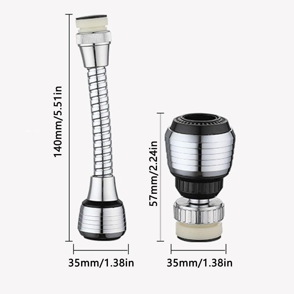 Faucet Sprayer Attachment Flexible Tap Extension Aerator 360 Degree ABS Whith Universal Connector for Kitchen Sink Cold Hot Water image number 1