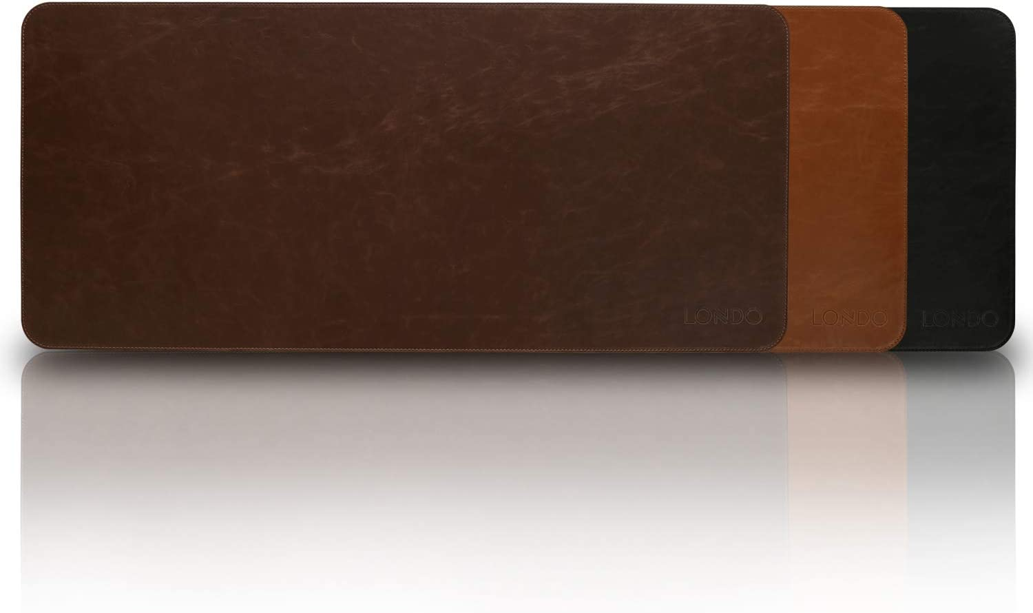 Londo Leather Extended Mouse Pad (Black) - Gray image number 5