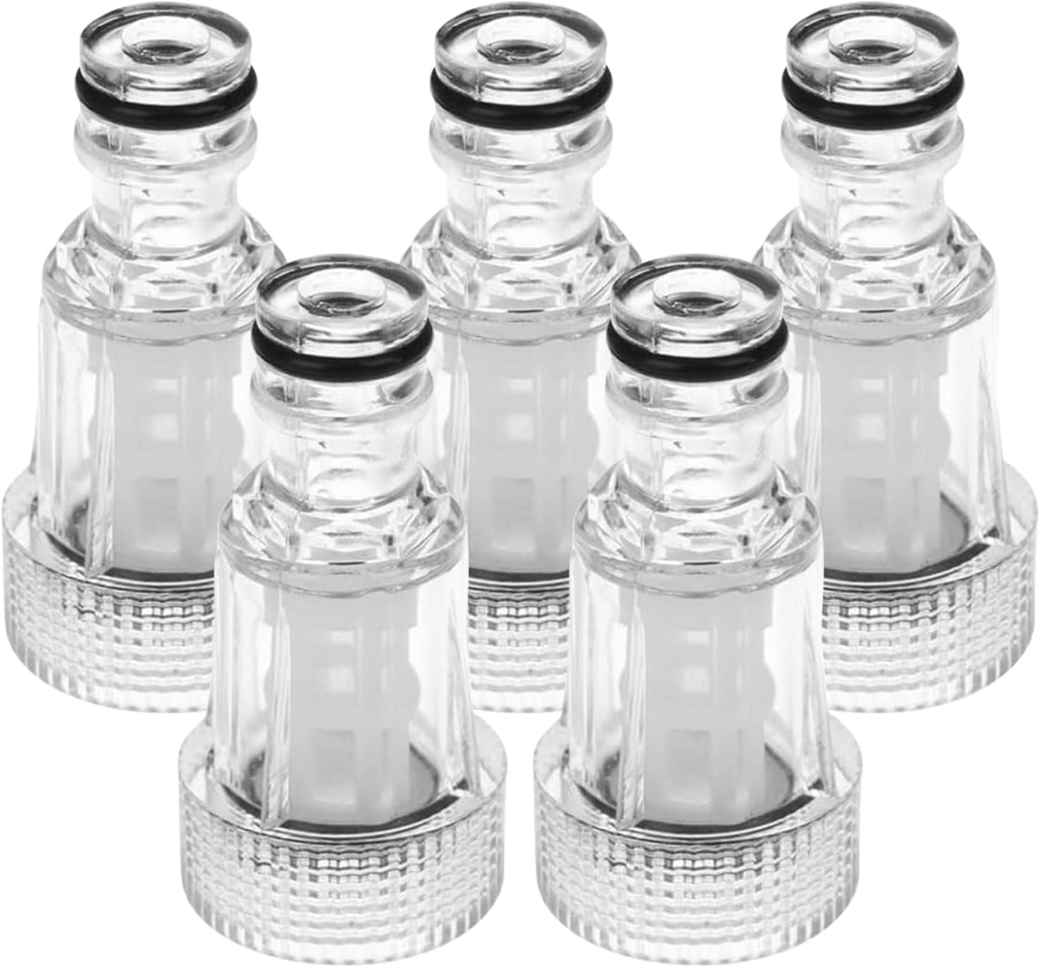 5Pcs Plastic Pressure Washer Inlet Filter Water Filter, 3/4" Pressure Washer Hose Replacement Adapter Tool for Garden Connectors image number 5
