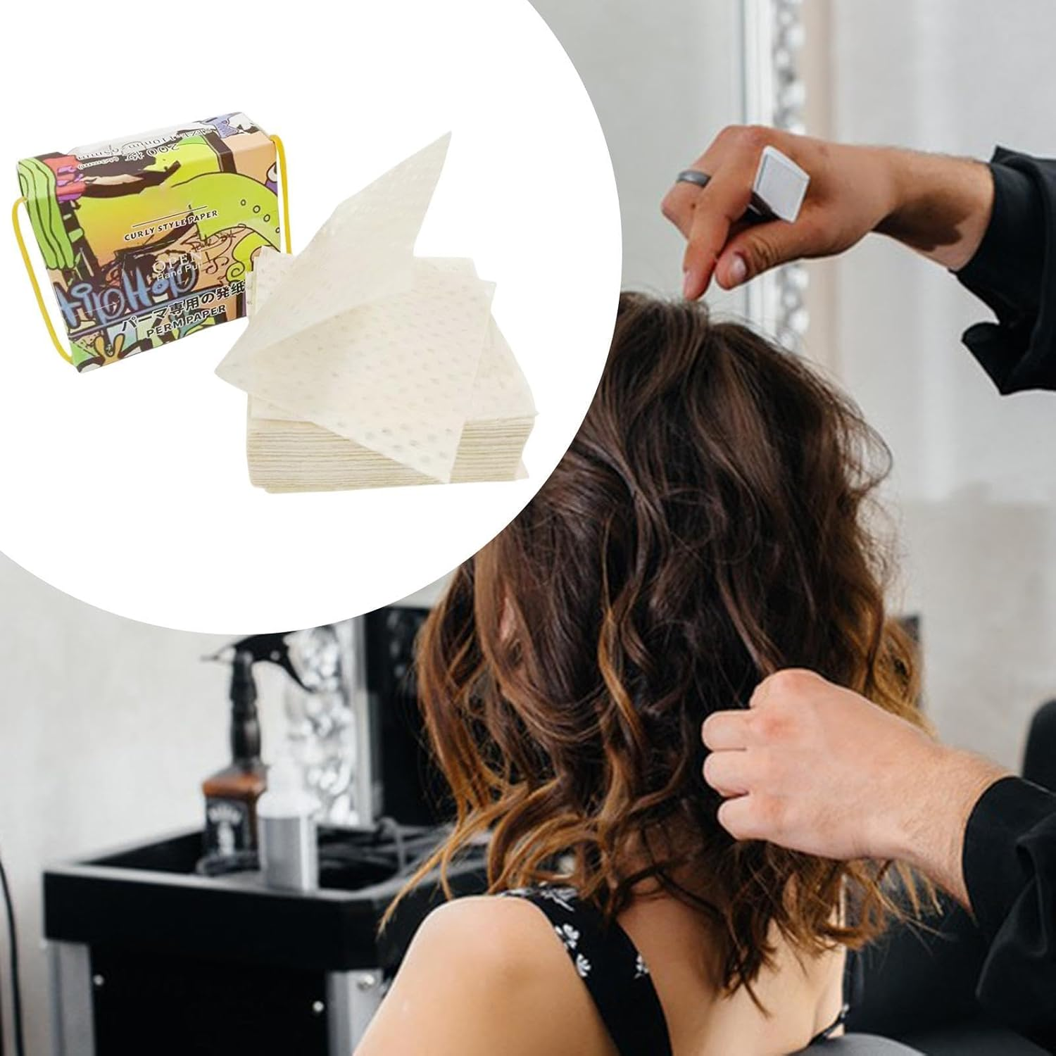 Hzskjyt 200 Units Perm Papers, End Wraps, Essential Tool for Hair Styling, Perm Papers