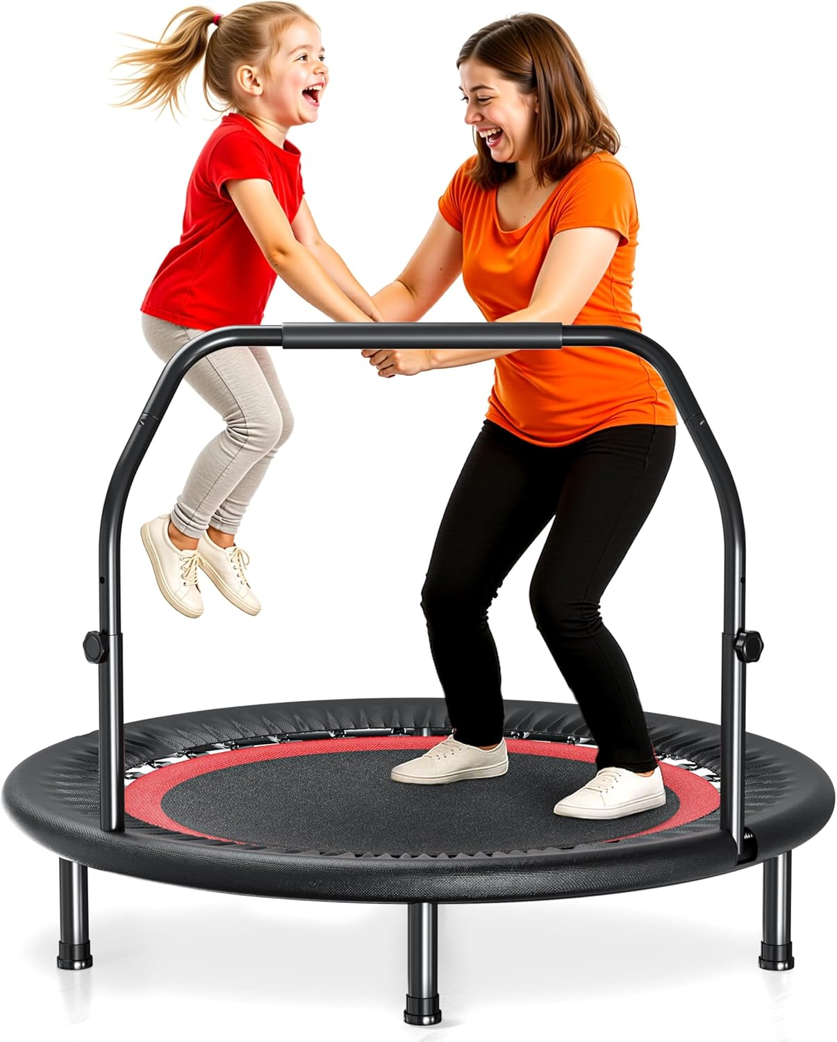Mini Trampoline for Kids Adults - 48" Foldable Fitness Rebounder Mini Trampolines image number 4
