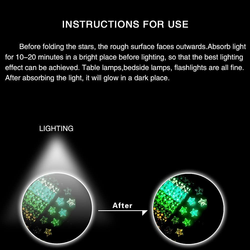 Origami Star Paper Strips, Handmade DIY Lucky Star Origami, Star Pattern image number 2