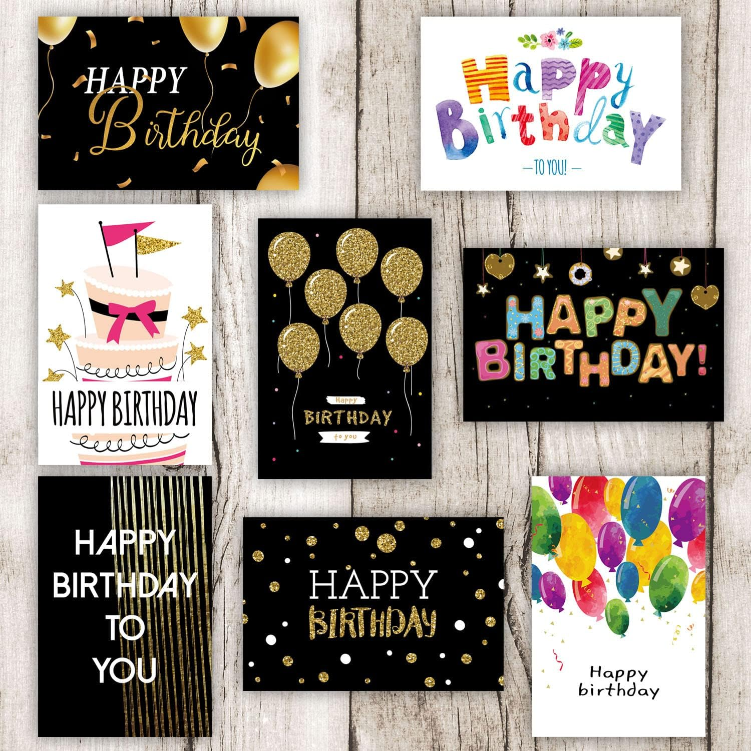 24 PCS Birthday Cards,With Envelopes & Stickers | 4X6 Inches Blank Happy Birthday Cards for Family, Kids, Friends and Office image number 4