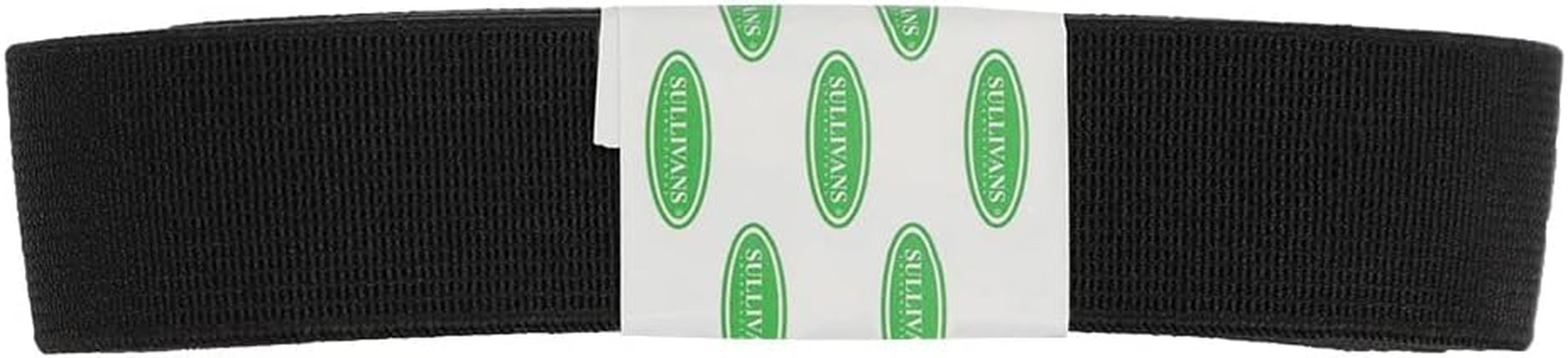 Sullivans Non Roll Polyster Elastic, 2 Meter Length X 20 Mm Width, Black