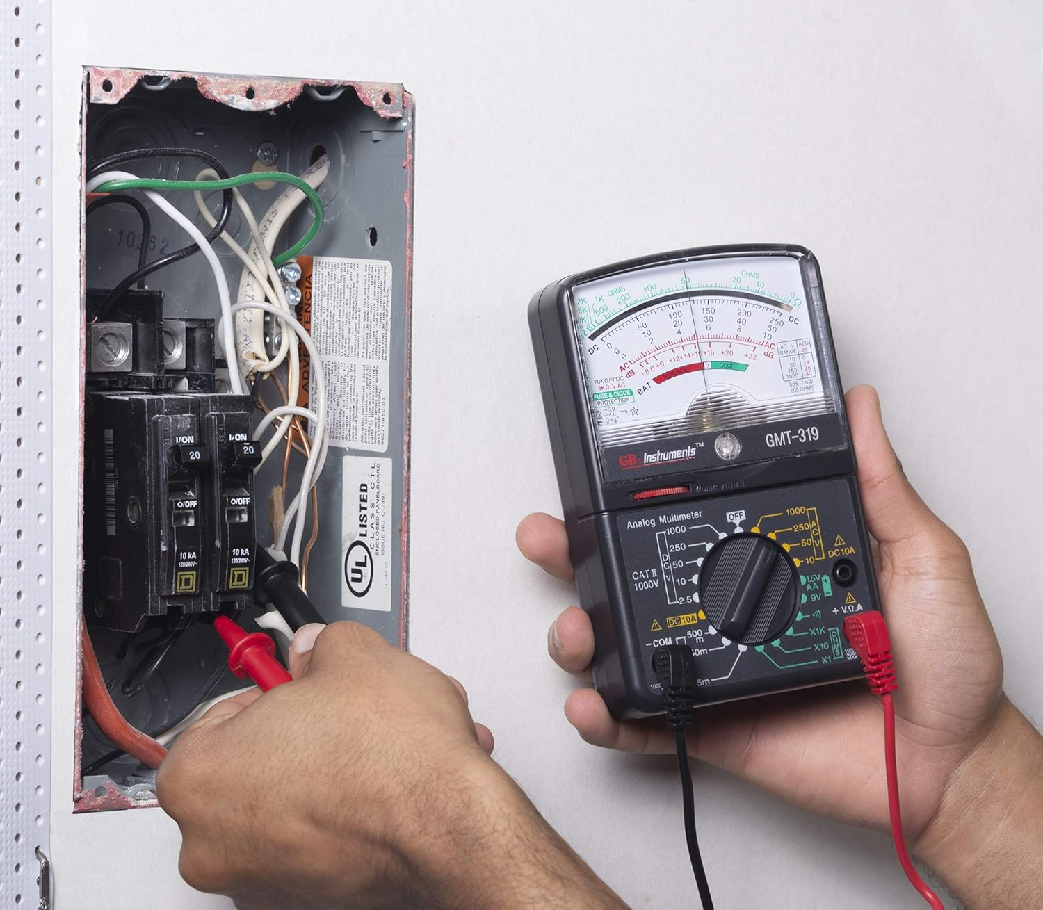 Gardner Bender GMT-319 Multimeter Tester, RJ-45 & RJ-11, 19 Range image number 1