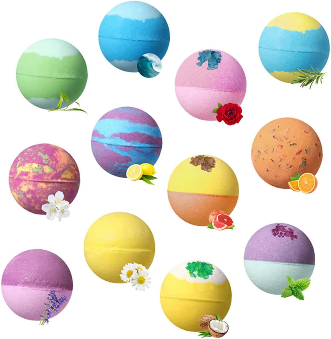 12Pcs Creative Colorful Bath Bubble for Relaxing Soak Rich for Foot Soaks and Bathing image number 3