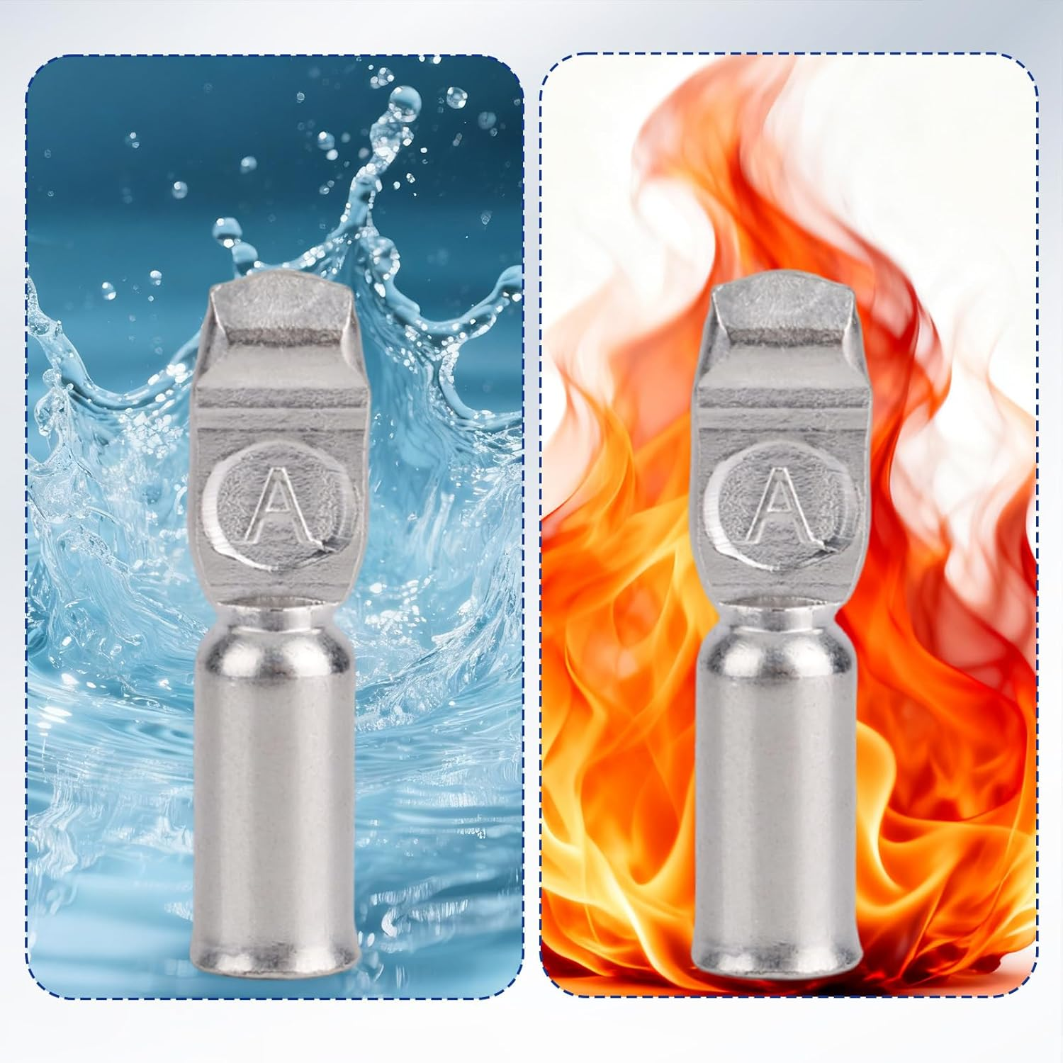 10Pcs Battery Quick Connect Terminal Pins, Replacement Terminal Pins for 50A 6-12 AWG Battery Quick Connect/Disconnect Connector Wire Harness Plug Towing Winch Systems Accessories image number 5