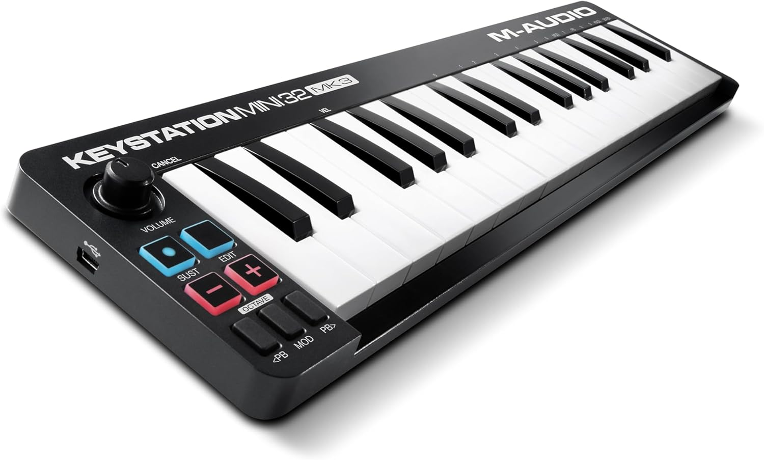 M-Audio Keystation Mini 32 MK3 - USB MIDI Keyboard Controller with 32 Velocity Sensitive Mini Keys and Recording Software Included image number 1