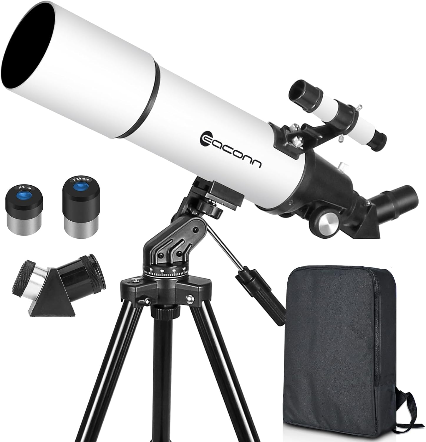 Telescopes for Adults Astronomy, 80Mm Aperture 600Mm Refractor Telescope for Kids & Beginners, Compact and Portable Travel Telescopio with Backpack image number 5
