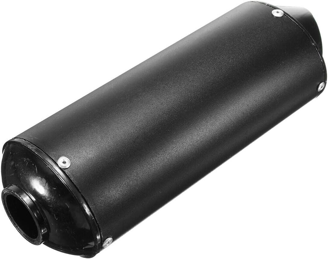 1.1" 28Mm Exhaust Muffler with Clamp for 90Cc 110Cc 125Cc 140Cc 150Cc 160Cc 4 Wheeler ATV Quad Motorcycle Scooter Chinese Taotao Street Dirt Pit Bike Black