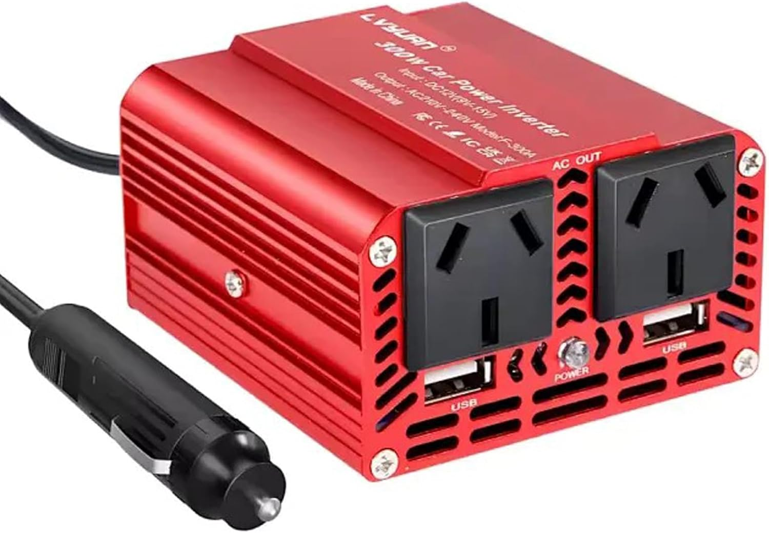 300W Car Power Inverter, 12V DC to 240V AC Car Charger with Dual Standard AU Plug Socket and 8A Dual USB Car Pluɡ Adapter for Caravan, Truck, Vehicles, Truck, Camper, Car Devices image number 1