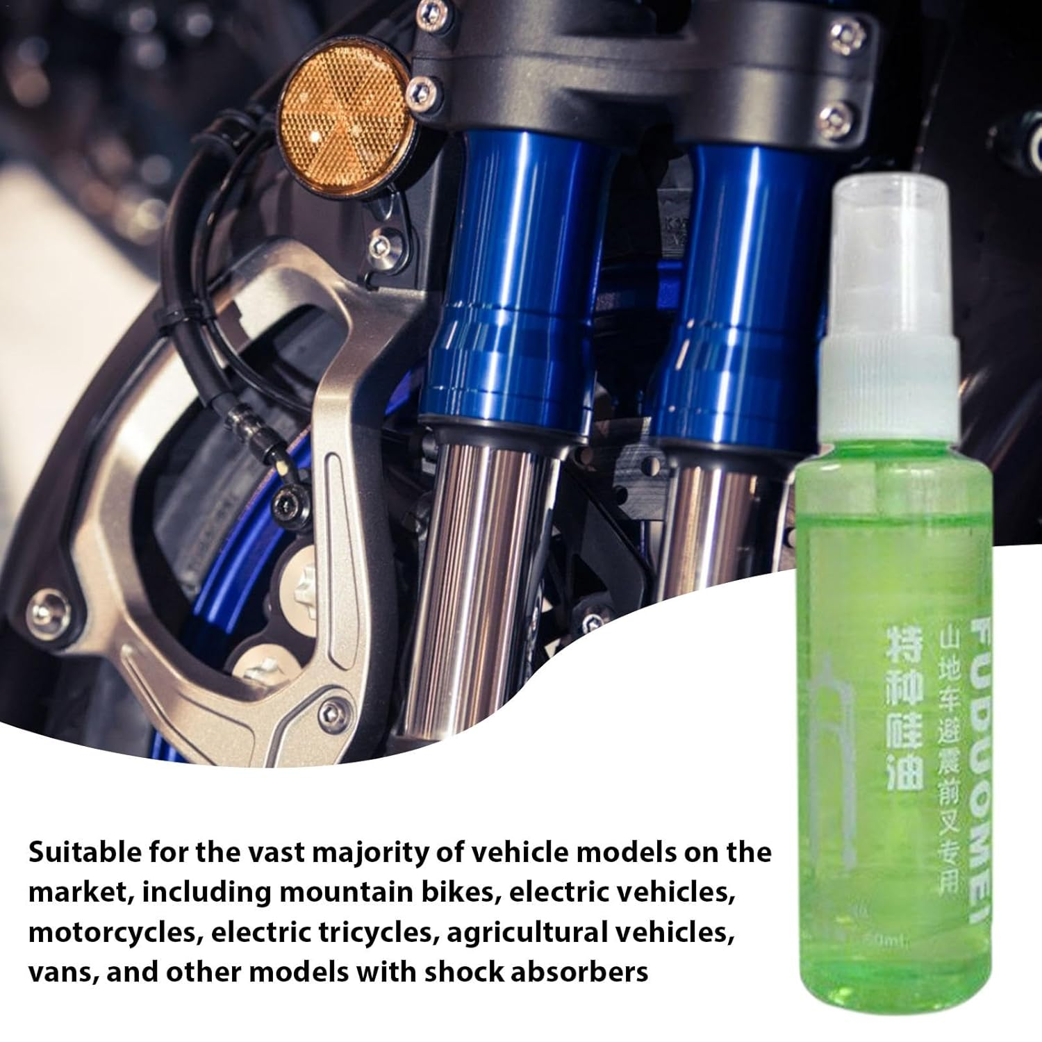 Bike Fork Suspension Oil | Bike Oil for Shocks and Forks,Forkboost Lube, Bicycle Lubricant, 60Ml Easy to Apply, Suitable for All Bicycles, Ensures Extreme Lubricity & Smooth Compressions image number 4
