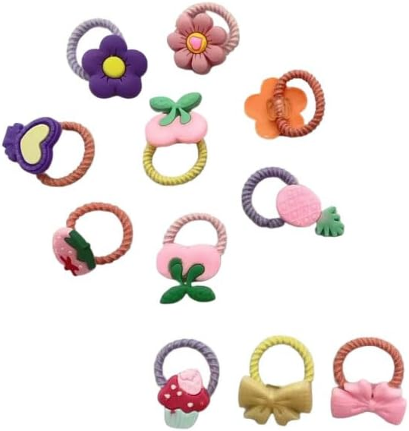 100Pcs Baby Hair Ties for Girls,Soft Elastic Hair Bands for Thin Hair, Gentle Ponytail Holders for Infants & Toddlers, Cute Hair Accessories image number 4