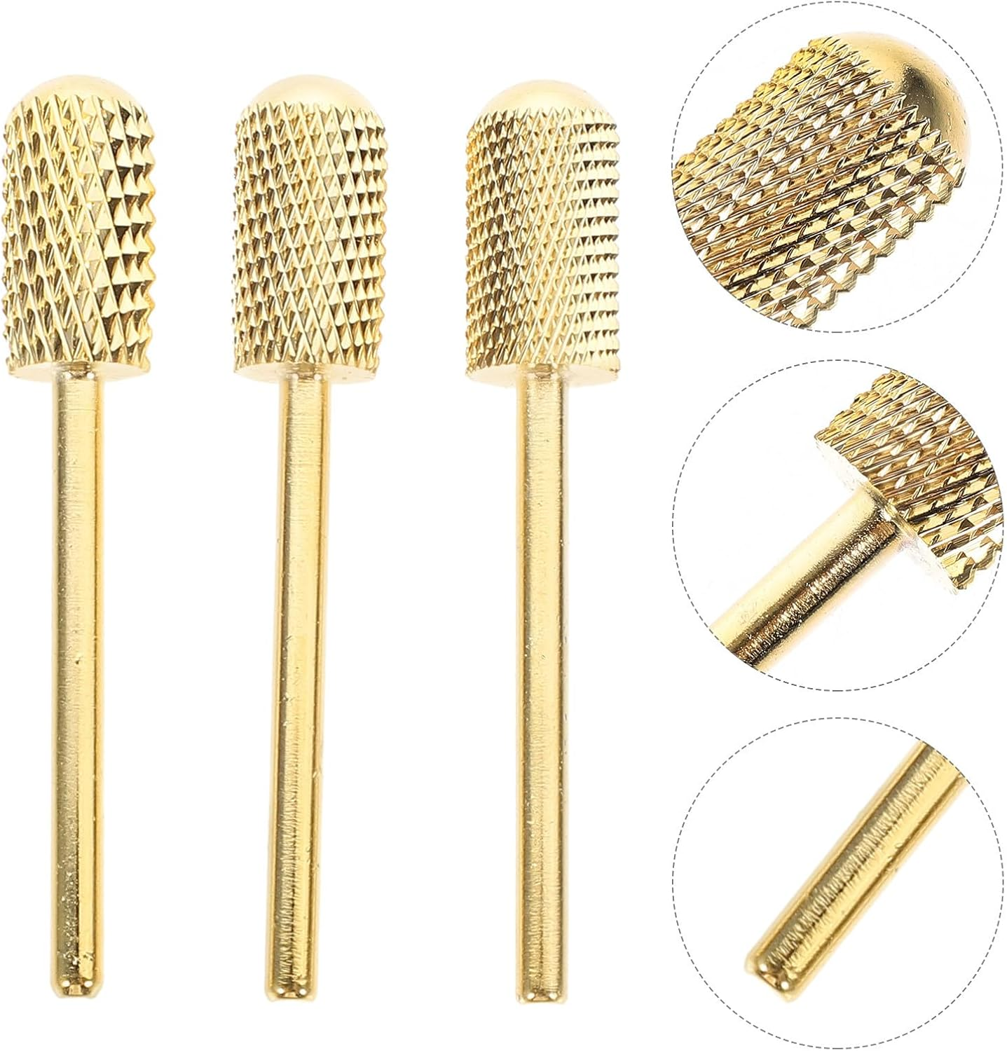 IDEANATEGRATE 3Pcs Nail Drill Bit Tungsten Carbide Manicure Drill Heads for Nail Care Home Salon Use image number 5