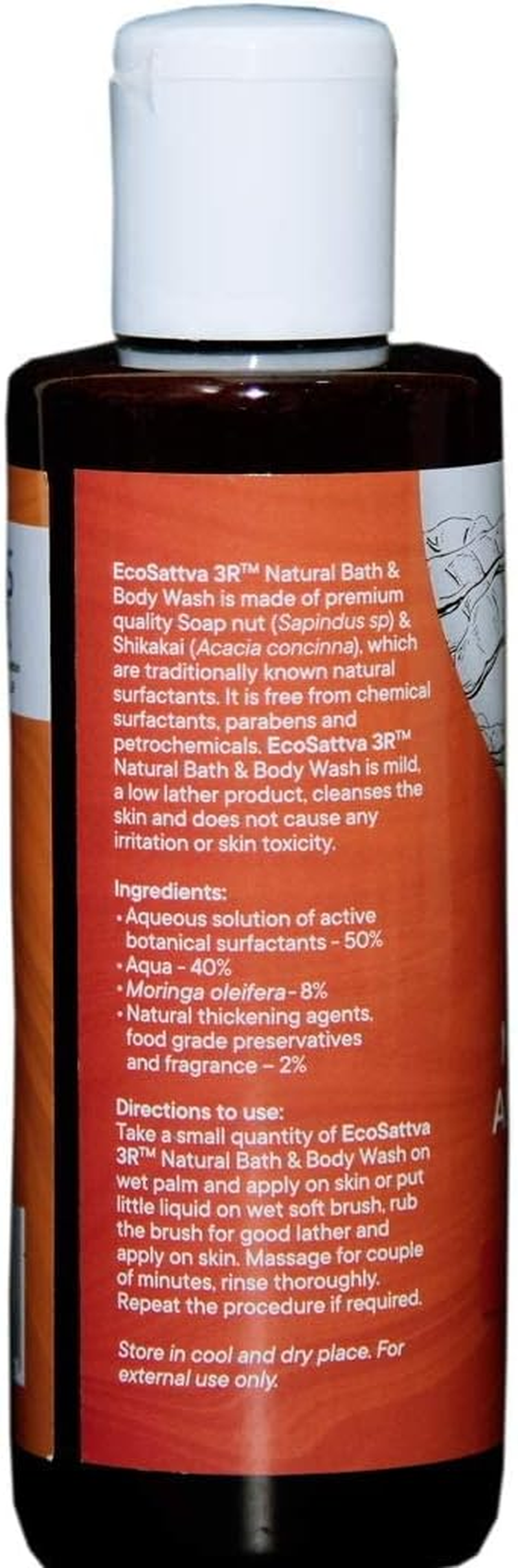 Shower Combo - Ecosattva 3R - Natural Bath&Body Wash and Natural Shampoo (200Ml Each)