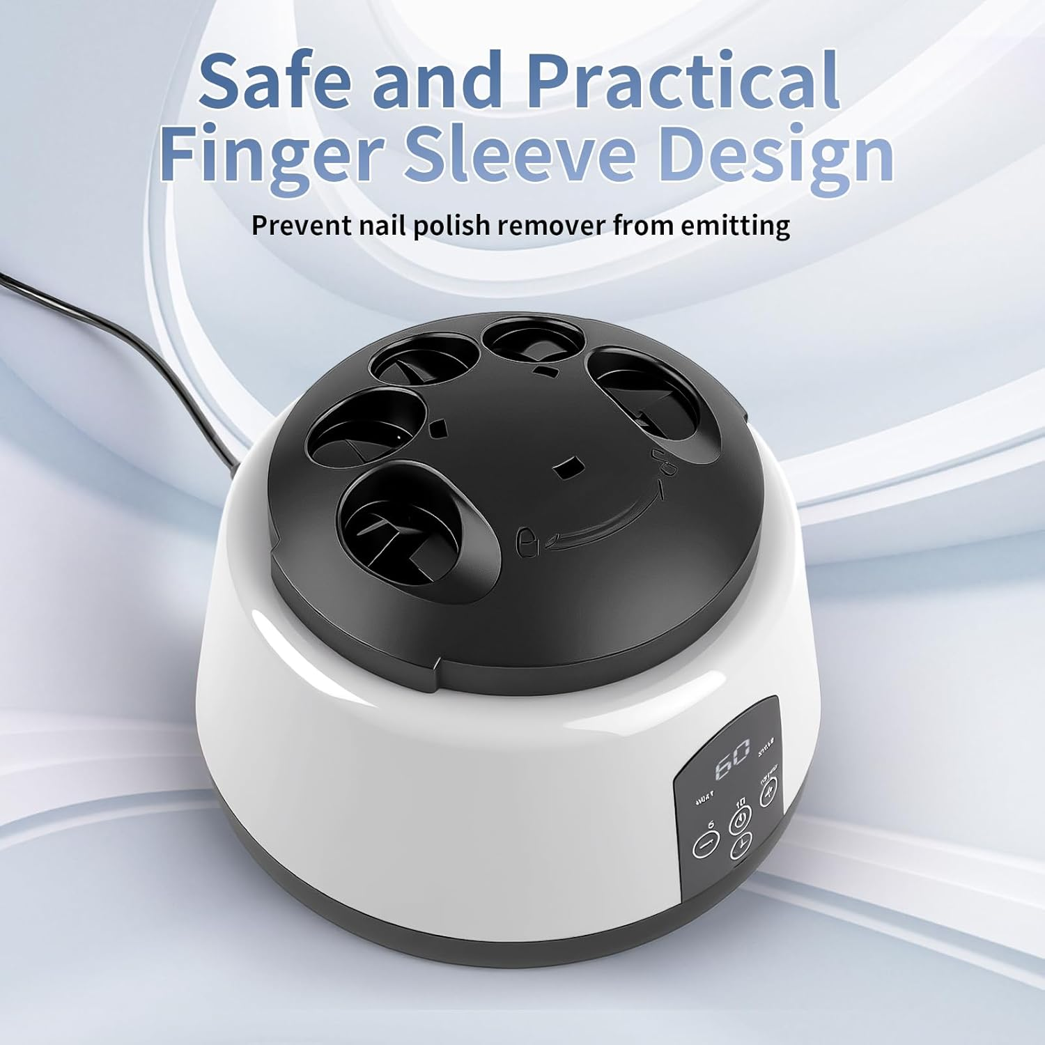 ANGNYA Electric Nail Soaking Bowl, Adjustable Temperature Gel Nail Polish Remover Machine Automatic Quick Remove Gel Steam Soak off Gel Polish Remover Electric Nail Polish Remover Nail Salon Home DIY image number 6