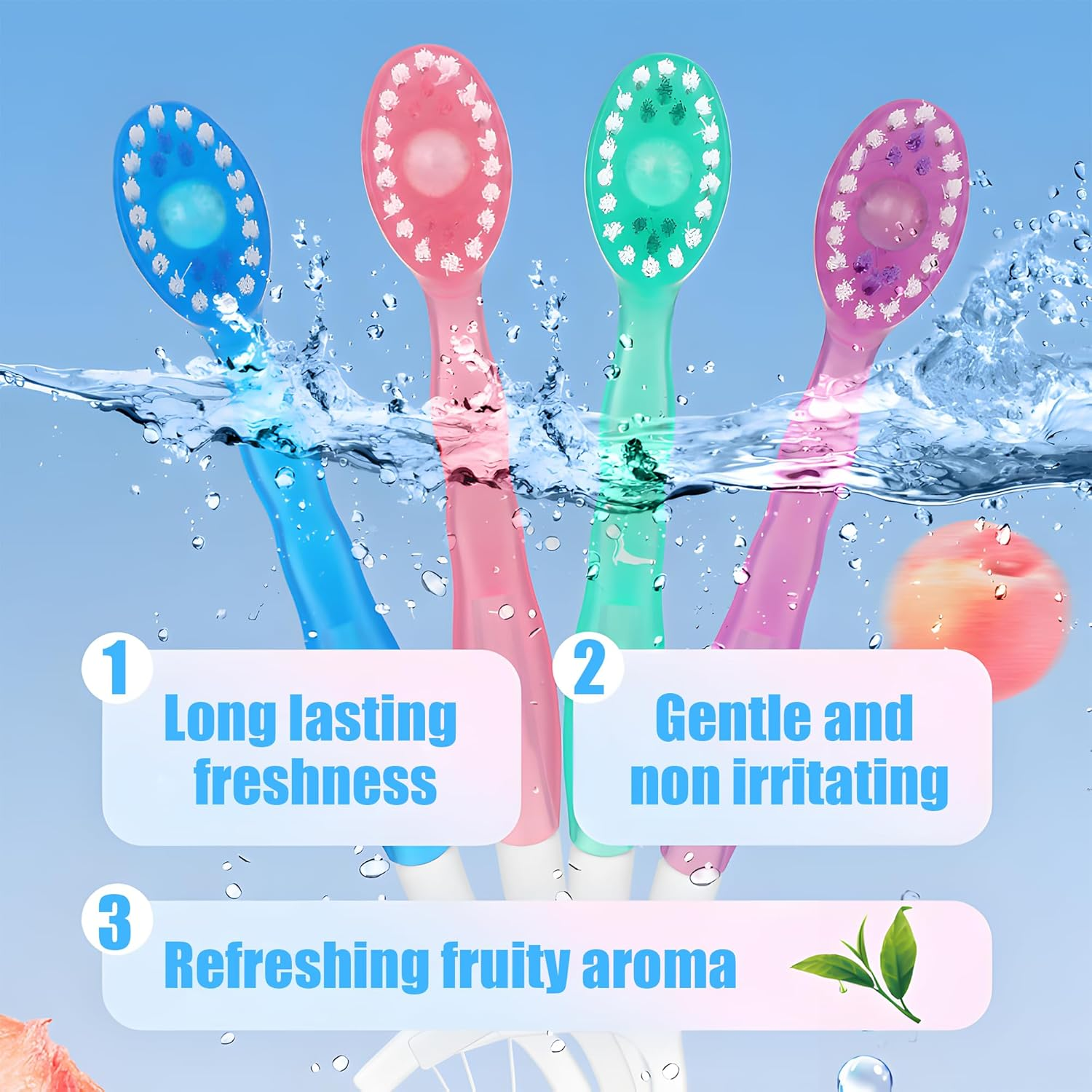 26-Pack 5-In-1 Disposable Travel Toothbrush Kit with Pre-Pasted Toothpaste & Floss | Compact Waterless Oral Care for Travel, Camping & On-The-Go | Perfect for Adults, Backpackers & Office Use image number 5