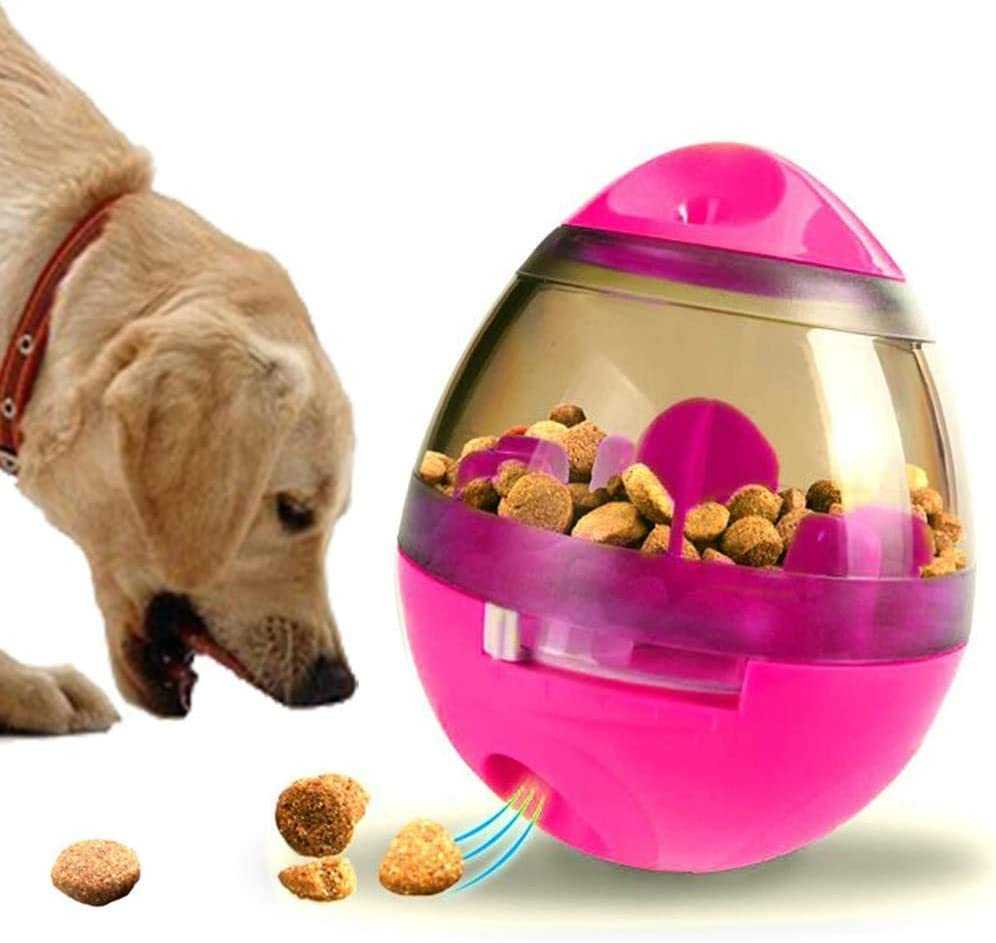 EZONEDEAL IQ Treat Ball Dog Toy for Dogs & Cats Chewing Food Ball, Fun and Interactive Treat, Best Alternative to Bowl Feeding, Feeding Training Puppy for Dogs and Cats (Pink) image number 2