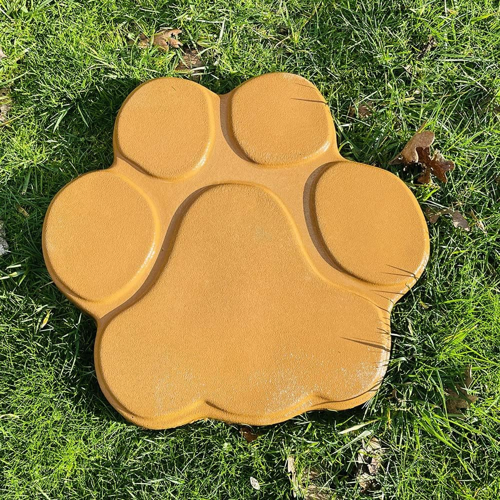 Made in USA Paw Print Mold, Dog Cat Paw Print Stepping Stone Mold, Dog Paw Mold, Concrete Cement Mold, Paw Print Garden Decor Mold, Textured Mold for Non-Slip Stepping Stones, 16 In image number 4