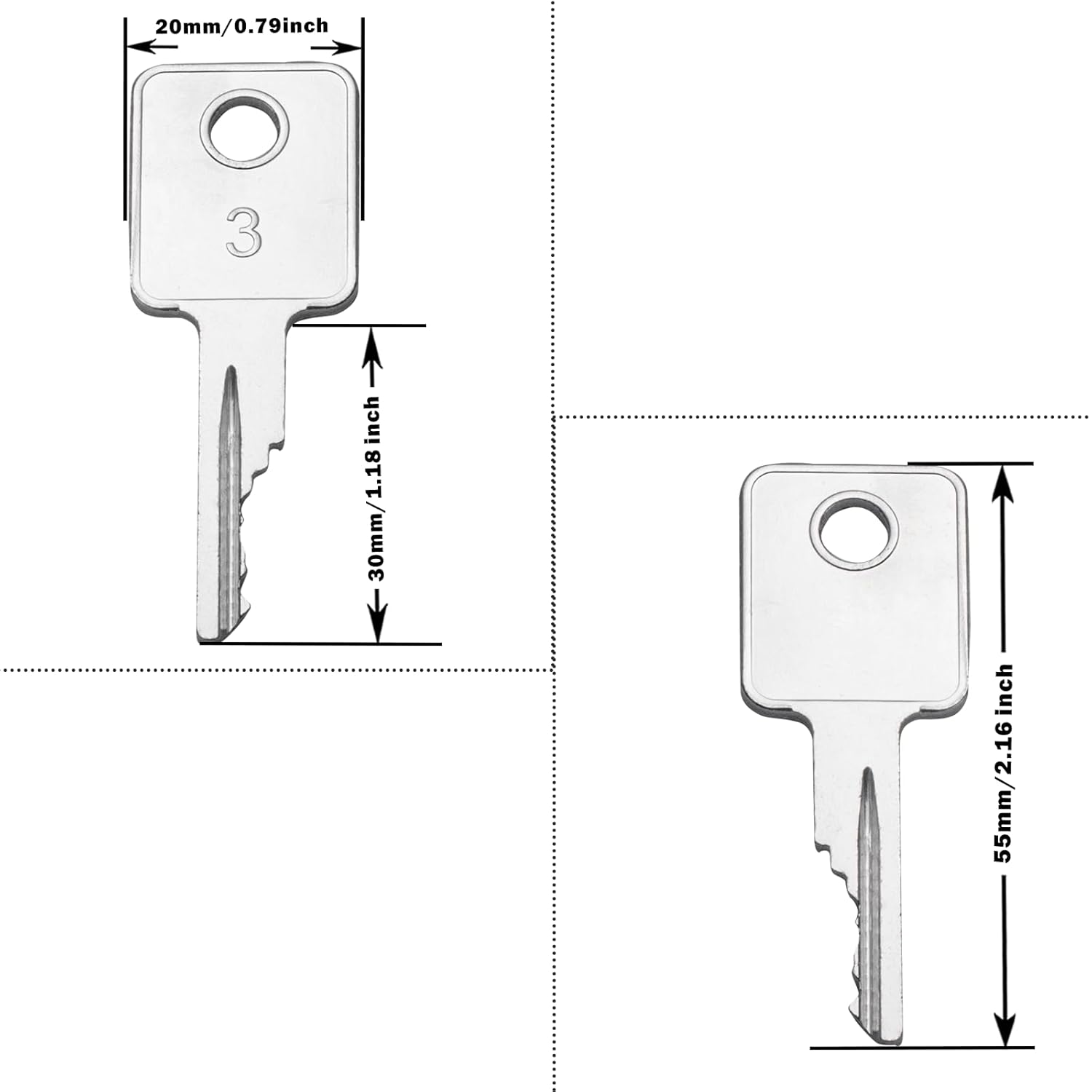 6693241 Ignition Key,10 Pack D250 Bobcat Keys Heavy Equipment Key Fits Bobcat Skid Steer Genie Loader image number 3