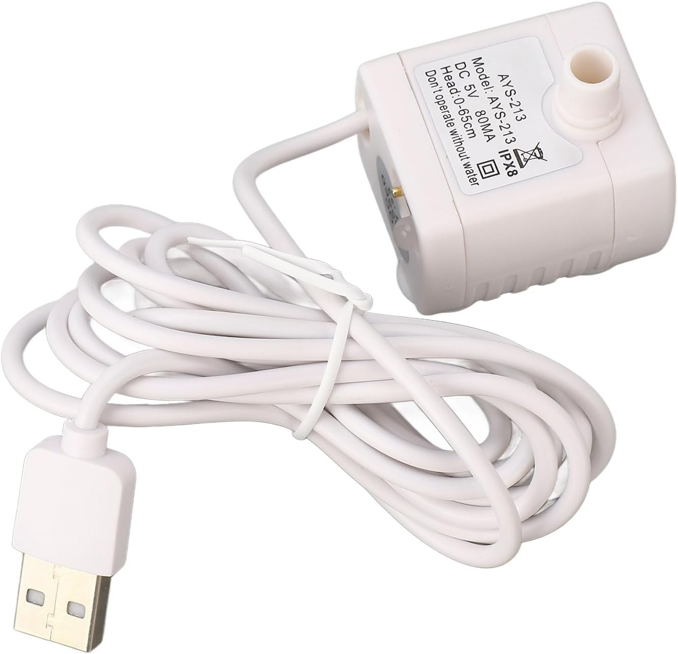 Mini Cat Fountain Pump, Removable USB Powered Pet Water Fountain Pump Adjustable 5V for Replacement image number 3