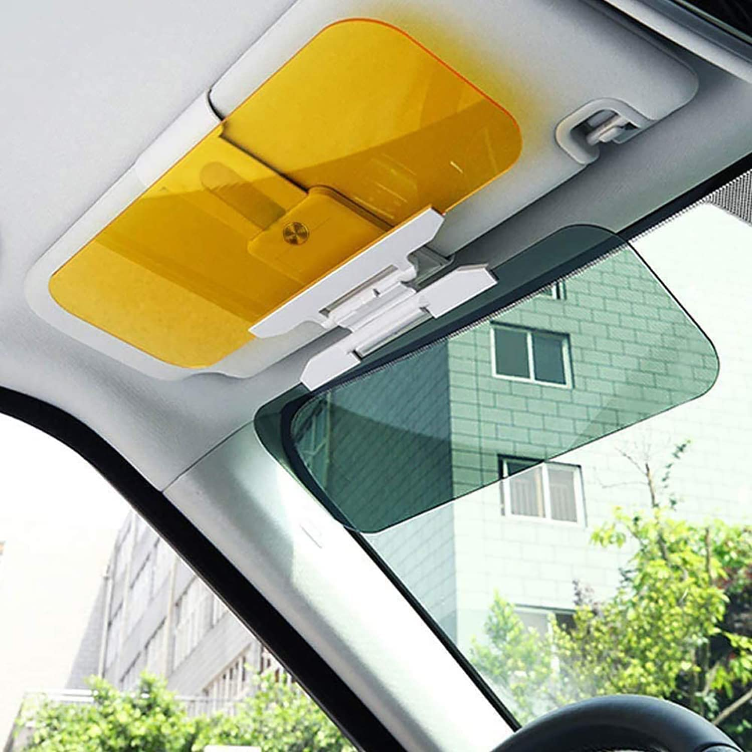 Car Window Sunshade, Upgrade Anti-Glare Polarized Day & Night Vision Sun Visor Protector Extender, 2-In-1 Universal Car Anti-Dazzle Sun Blocker from Glare/Uv Ray/Stray Light image number 1