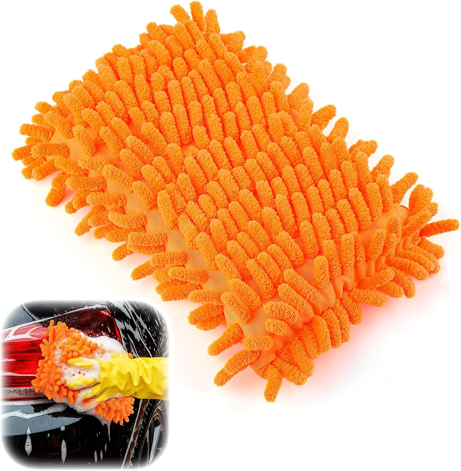 Professional Car Wash Sponge, Scratch-Free Microfiber Dual-Sided Cleaning Tool for Auto Detailing, Safe on Paint Glass Plastic Chrome Surfaces, Compatible with Car Wash Kits image number 4