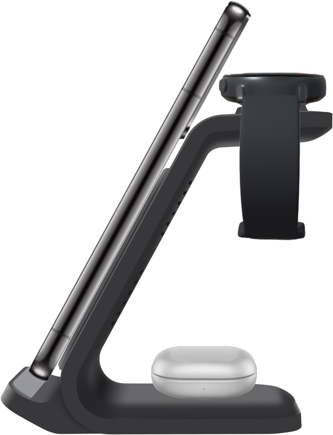 3 in 1 Wireless Charging Station,15W Fast Wireless Charger Stand for Samsung Galaxy S25/S24/S23/S22/S21/S20/S10,Note 20/10, Galaxy Buds Pro, Galaxy Watch7/6/5 Pro/5/4/3/Active 2 image number 2