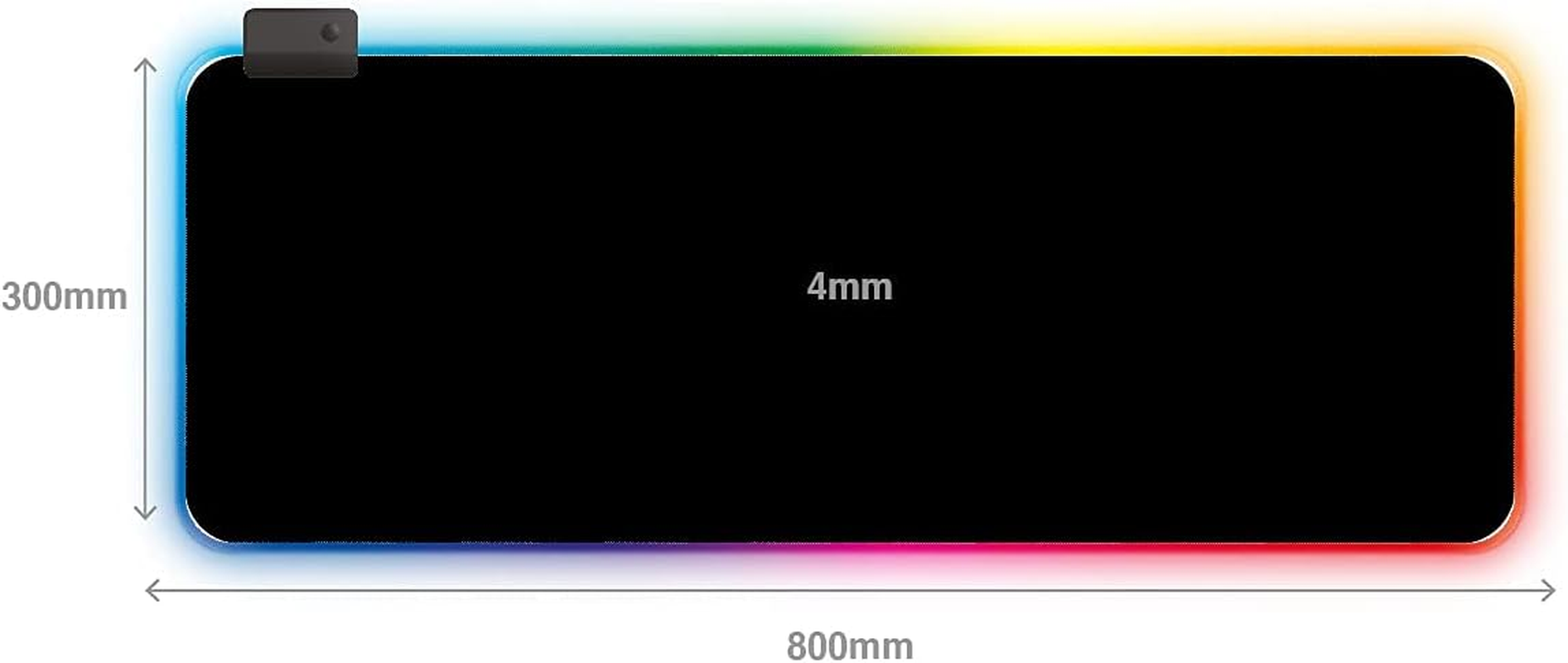 Laser Gaming X-Large LED Gaming Pad - RGB Backlights, High-Quality Surface, Precise Mouse Control