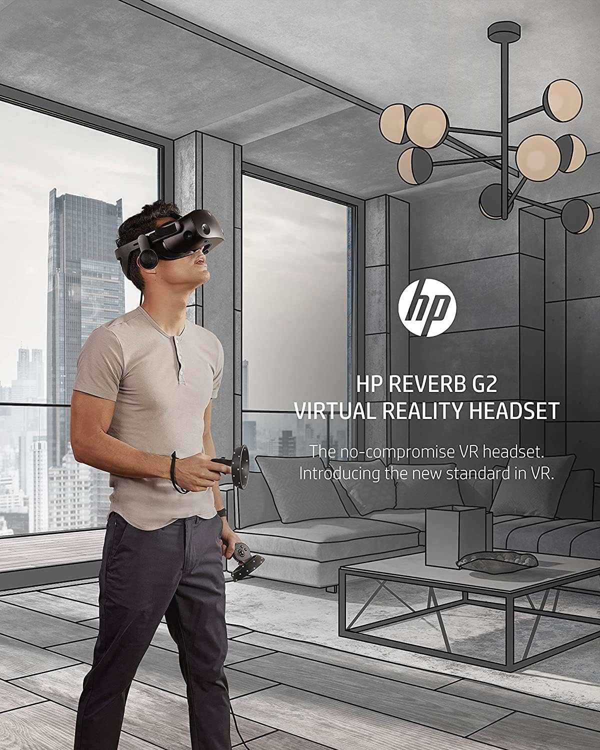 HP 2022 Newest Reverb G2 Virtual Reality Headset for Windows 10, Compatible with PC, Black image number 5
