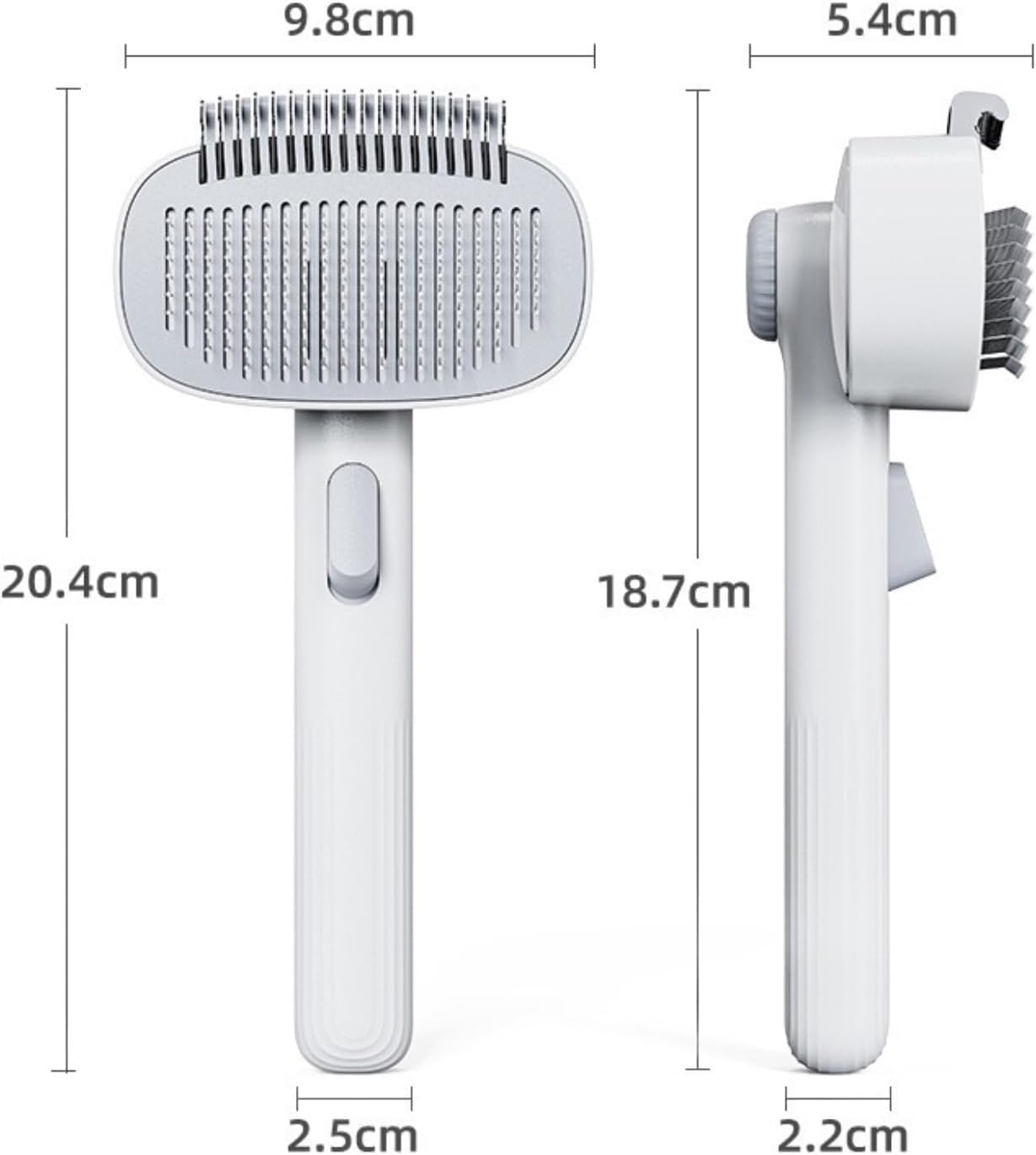 Pet Dog Brush Hair Removal Comb,Pet Deshedding Tools for Short Haired Cats Cat Brush with Release Button,Self Cleaning Slicker Brush-Skin Friendly Deshedding Grooming Tool Suitable for Shedding image number 3