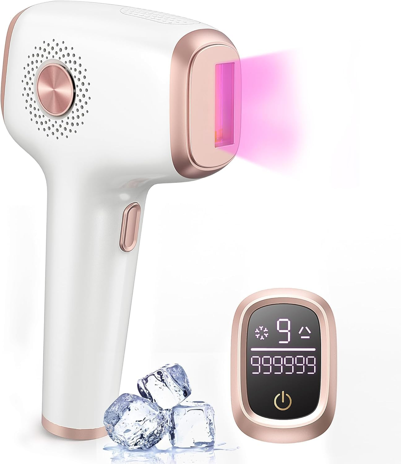 MINYII Laser Hair Removal with Ice Cooling Care Function for Women Permanent,999,999 Flashes Painless IPL Hair Remover, Hair Removal Device for Armpits Legs Arms Bikini Line (White) image number 6