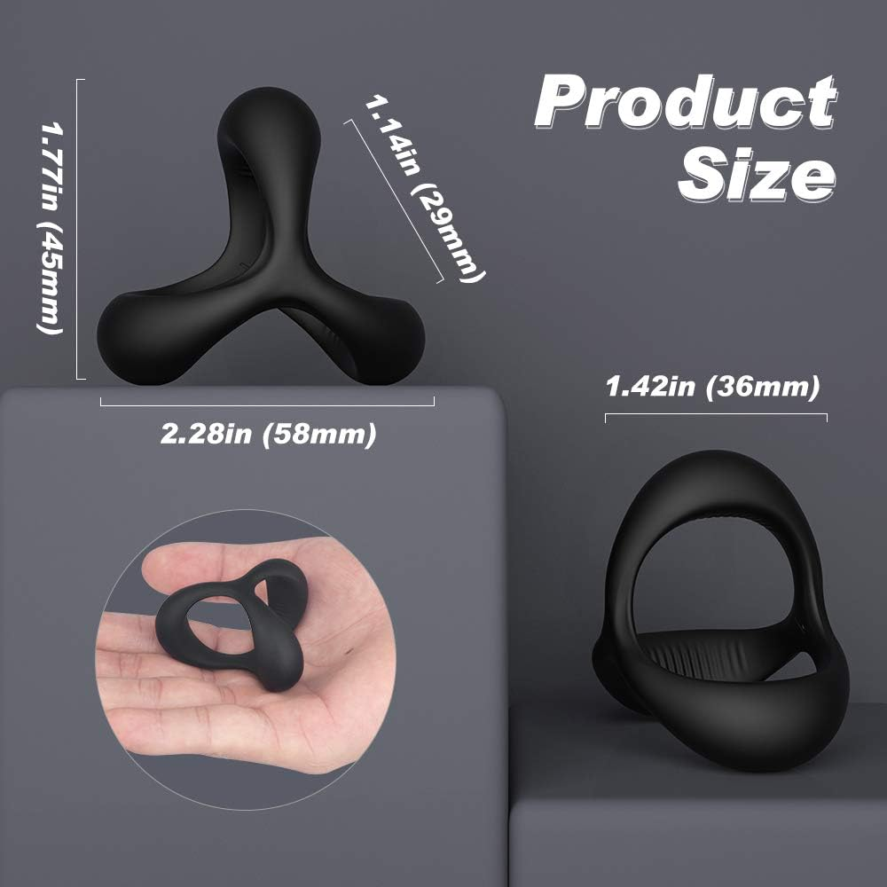 Silicone Soft Ring Set for Men Premium Training Set,Ultra Soft Medical Silicone Waterproof