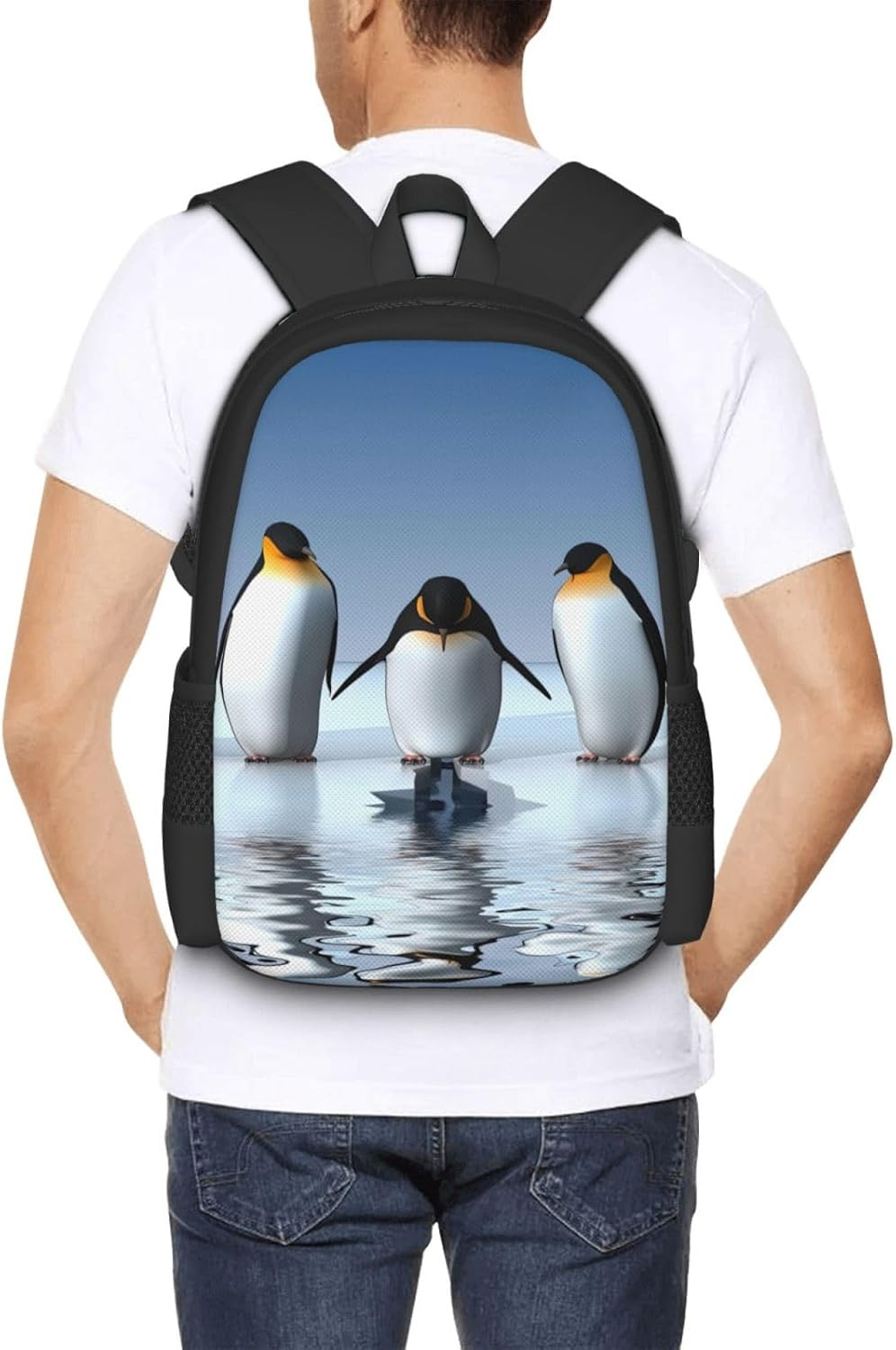 Penguin Backpack for Girls&Boy Backpacks Elementary Bookbags Middle School Bags Women Casual Daypack image number 2