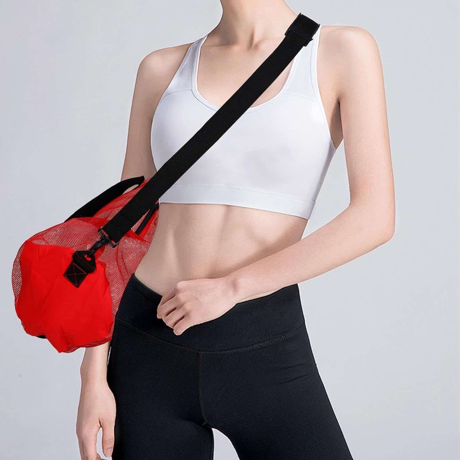 VANZACK Mesh Beach Tote Bag Drawstring Large Capacity for Pool Bag Organizer Storage for Shoes Towel Swim Gear Multi-Use image number 3