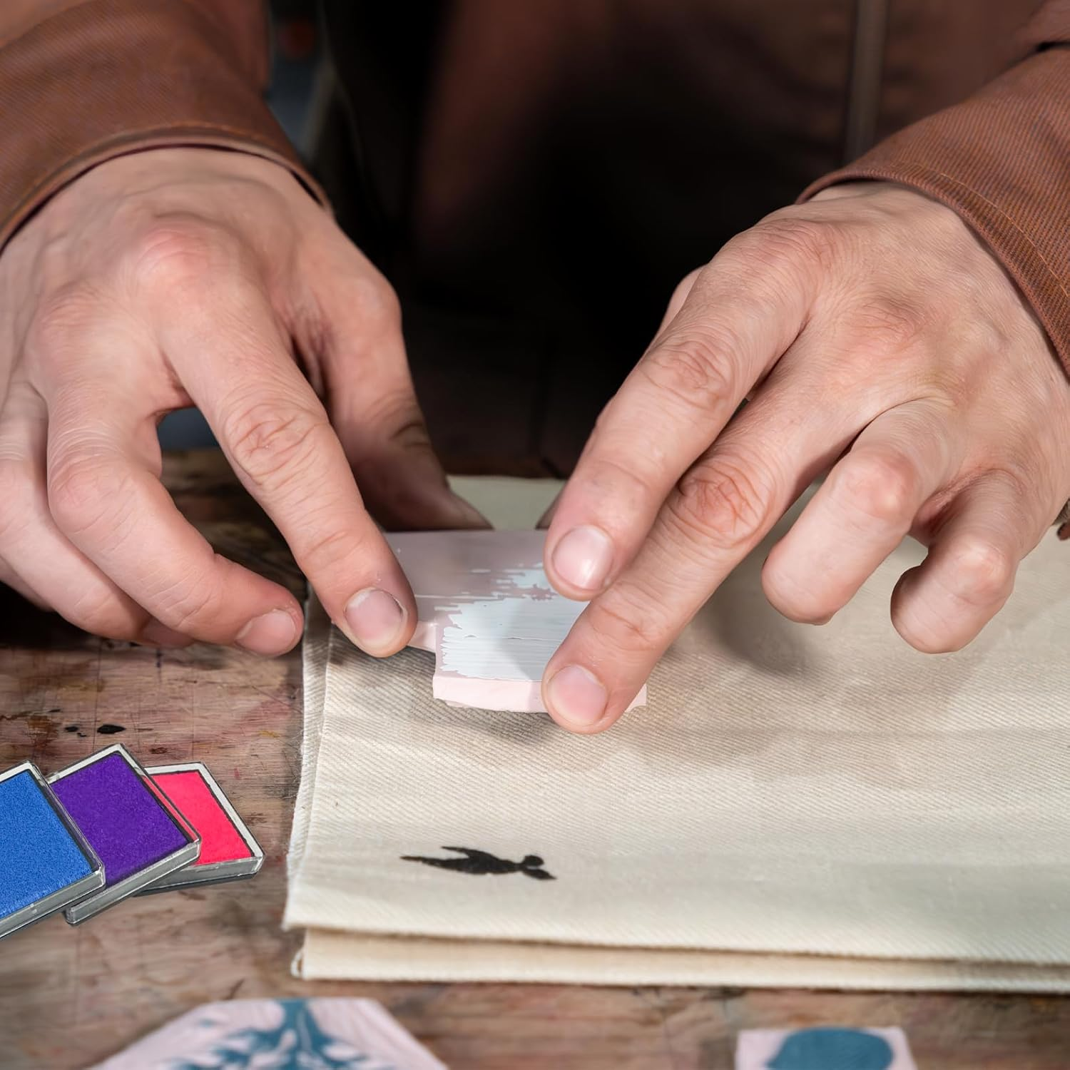 WELANE Colorful Ink Pads, 12 PCS Finger Stamp Pads for Paper, Wood, Fabric, Scrapbooking, Card Making (Assorted Colors) image number 2