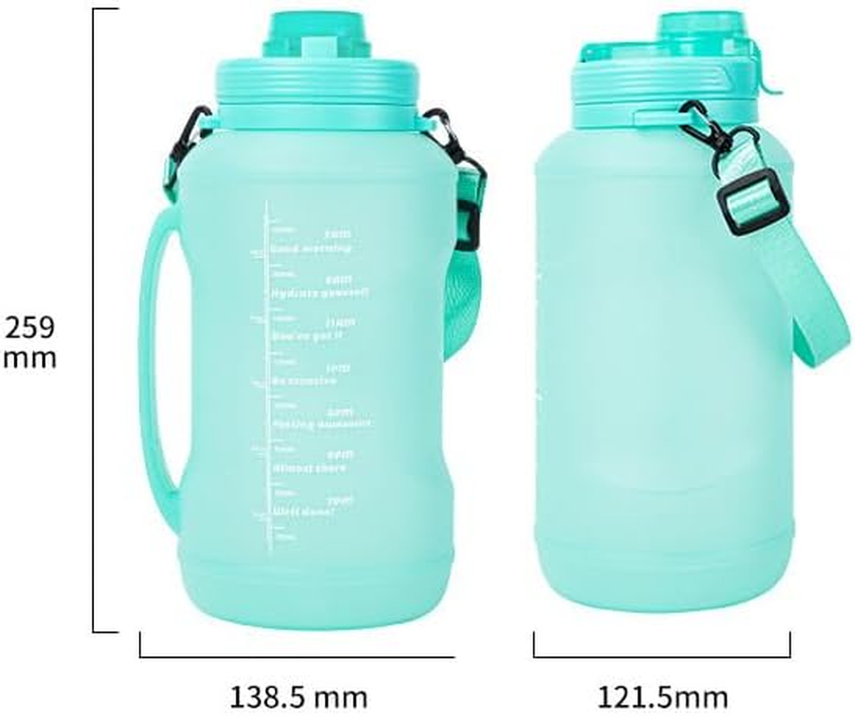 Tootoo 2L Folding Silicone Straw Roll Cup Resistant Outdoor Camping Sports Water Cup (Blue)