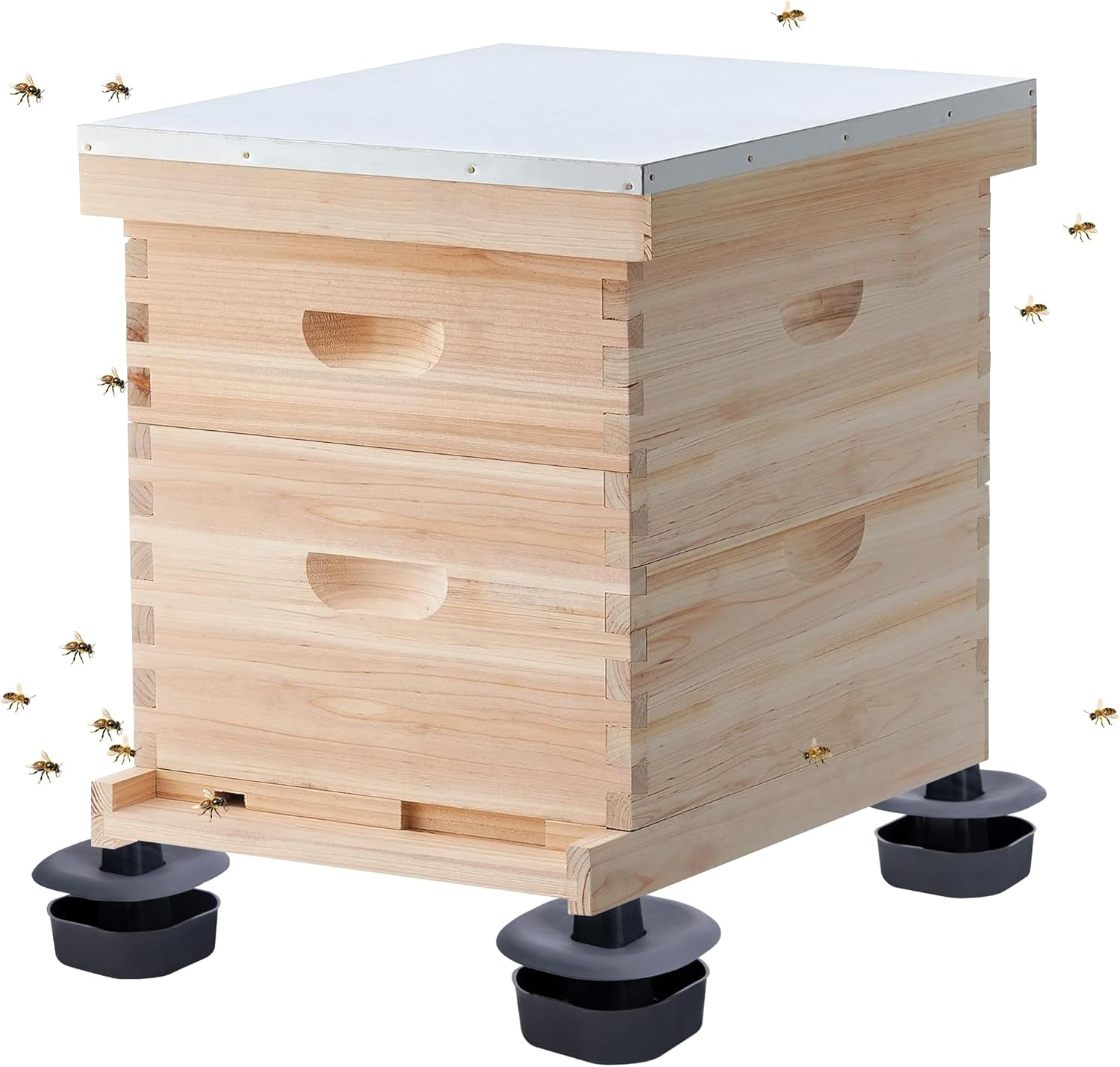 DECOHS 3 Sets/12Pcs Beehive Stands- Sturdy Beehive Feet Stands- Beehive Base Beekeeping Hive Support Tools for Outdoor Garden Beekeeper Workshop image number 5