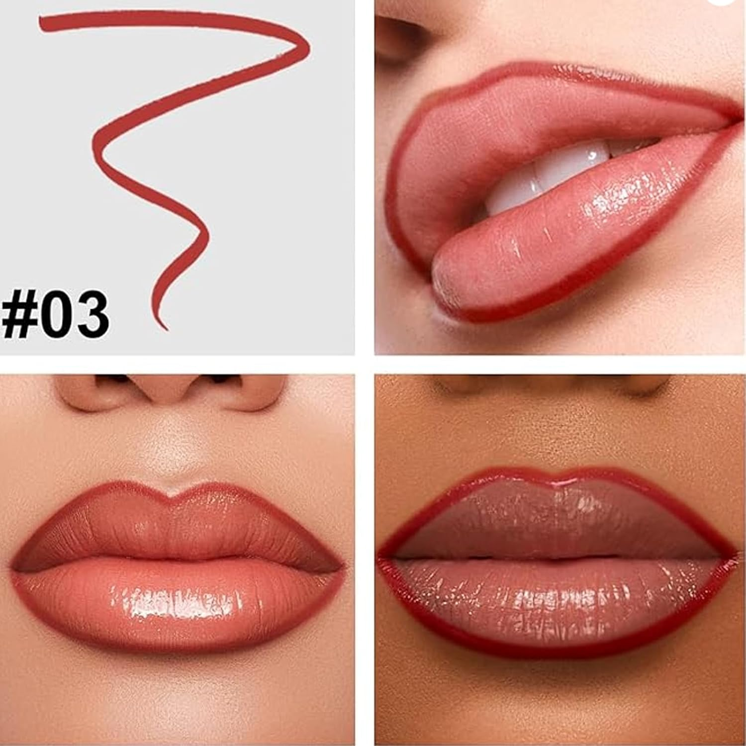 Peel off Lip Liner Stain Set-2Pcs Long Lasting Liquid Lipstick,Women Waterproof Highly Pigmented Matte Lip Gloss,Transfer Proof Lip Tint Peel off #03 Wine image number 3