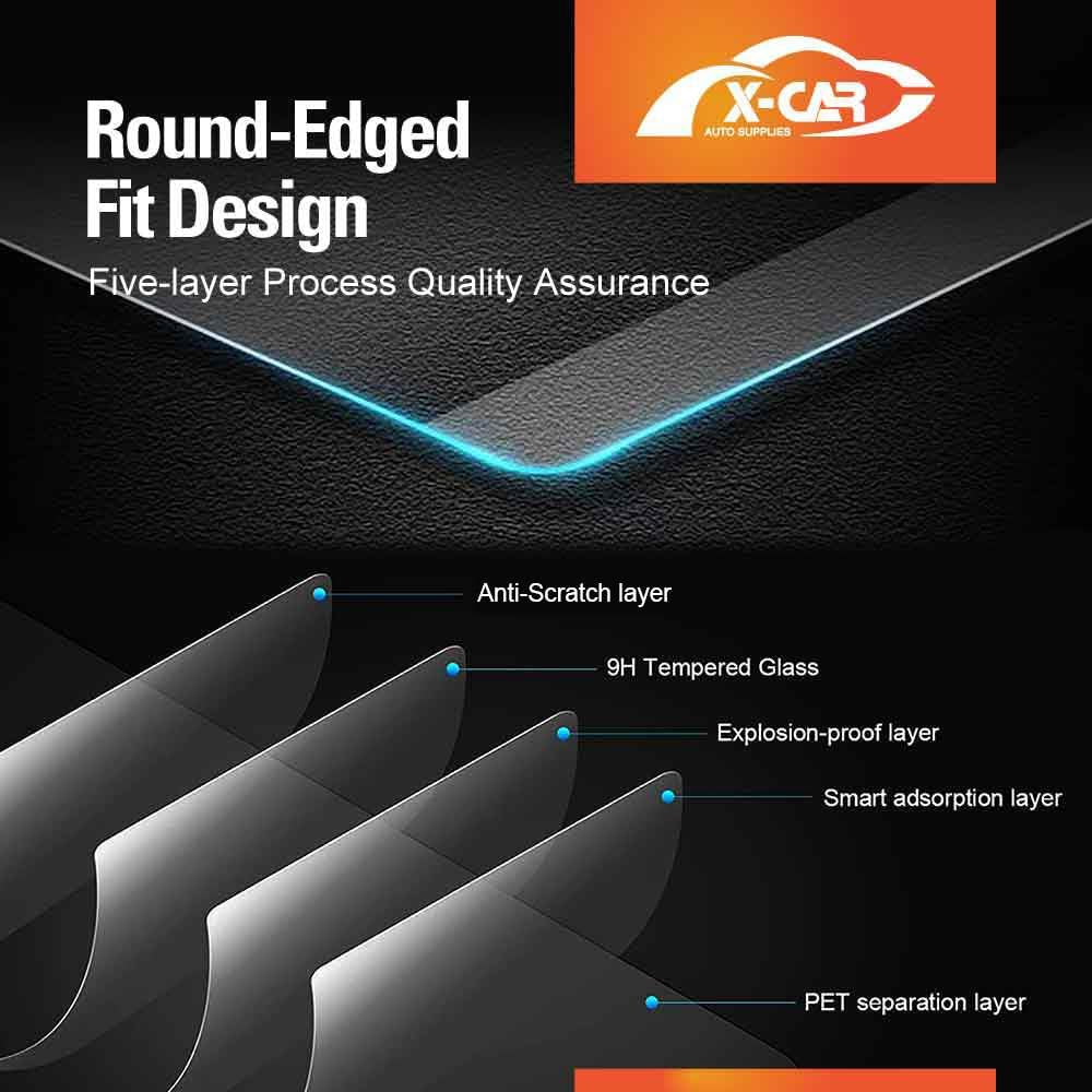 X-CAR Tempered Glass Screen Protector for Isuzu D-MAX DMAX 2020-2025 Touchscreen Anti-Scratch Cover Accessories