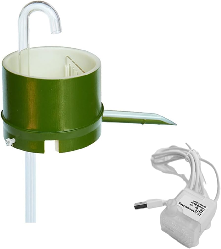 Aquarium Filter Box with USB Water Pump, Bamboo Tube Flow Device, External Fish Tank Filter, Biochemical Cotton Filter, 1W Power, Suitable for 3-8Mm Tank Walls