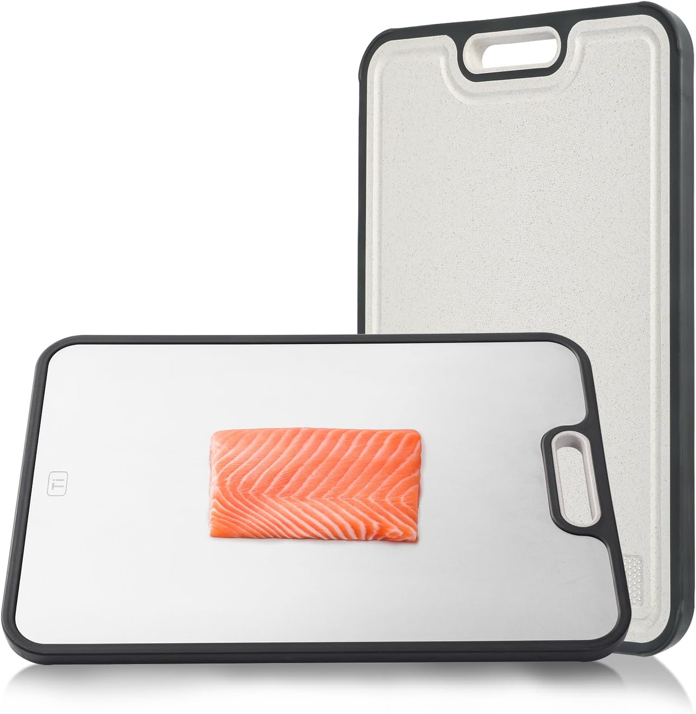 Titanium Cutting Board for Kitchen, Double Side Large Cutting Board for Meats, Fruits and Vegetables, Chopping Board with with Juice Groove, 15.2X10.4Inch image number 1